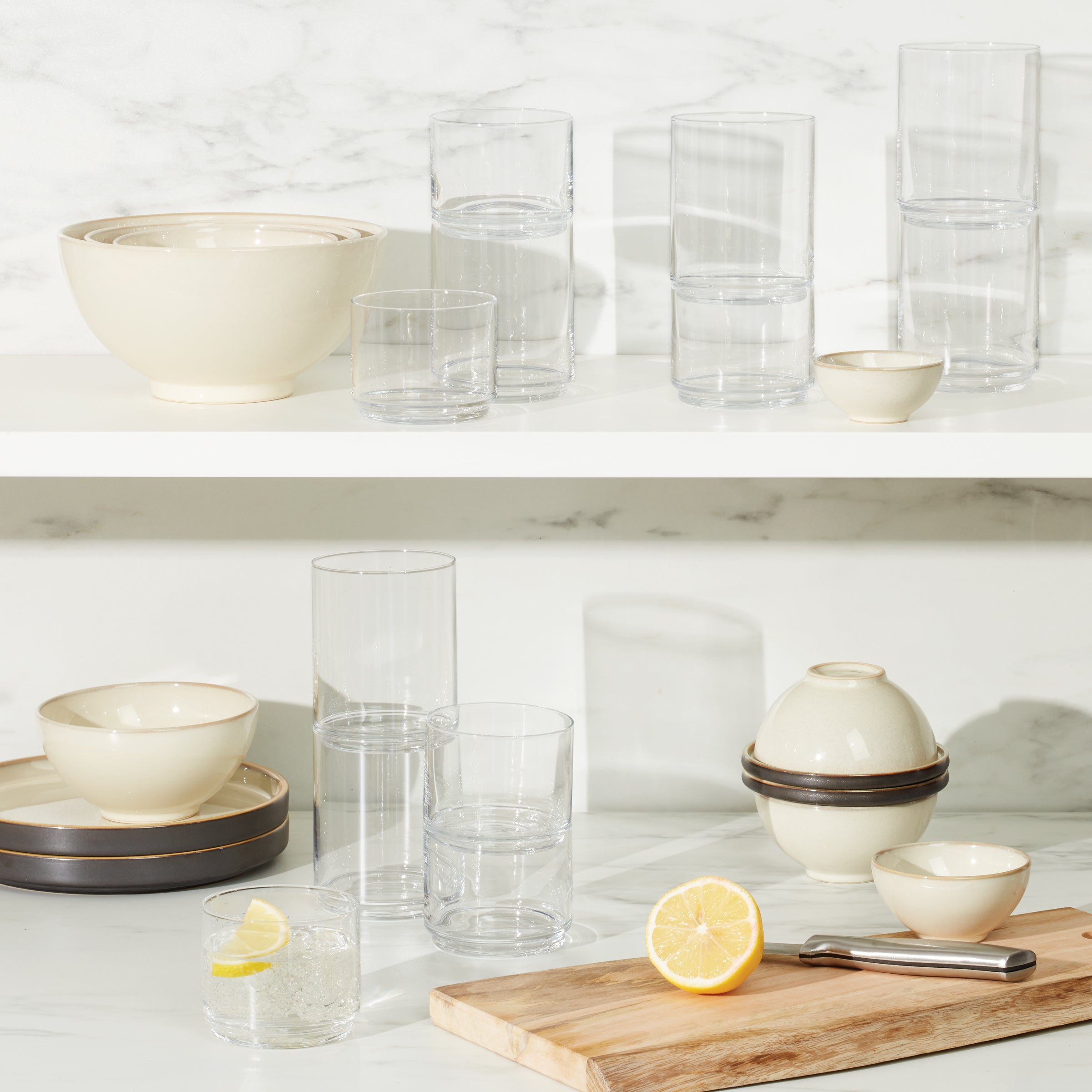 Lenox Heritage Lenox Heritage Tuscany Classics Stackable Clear Short Glasses, Set of 6 - Image 7