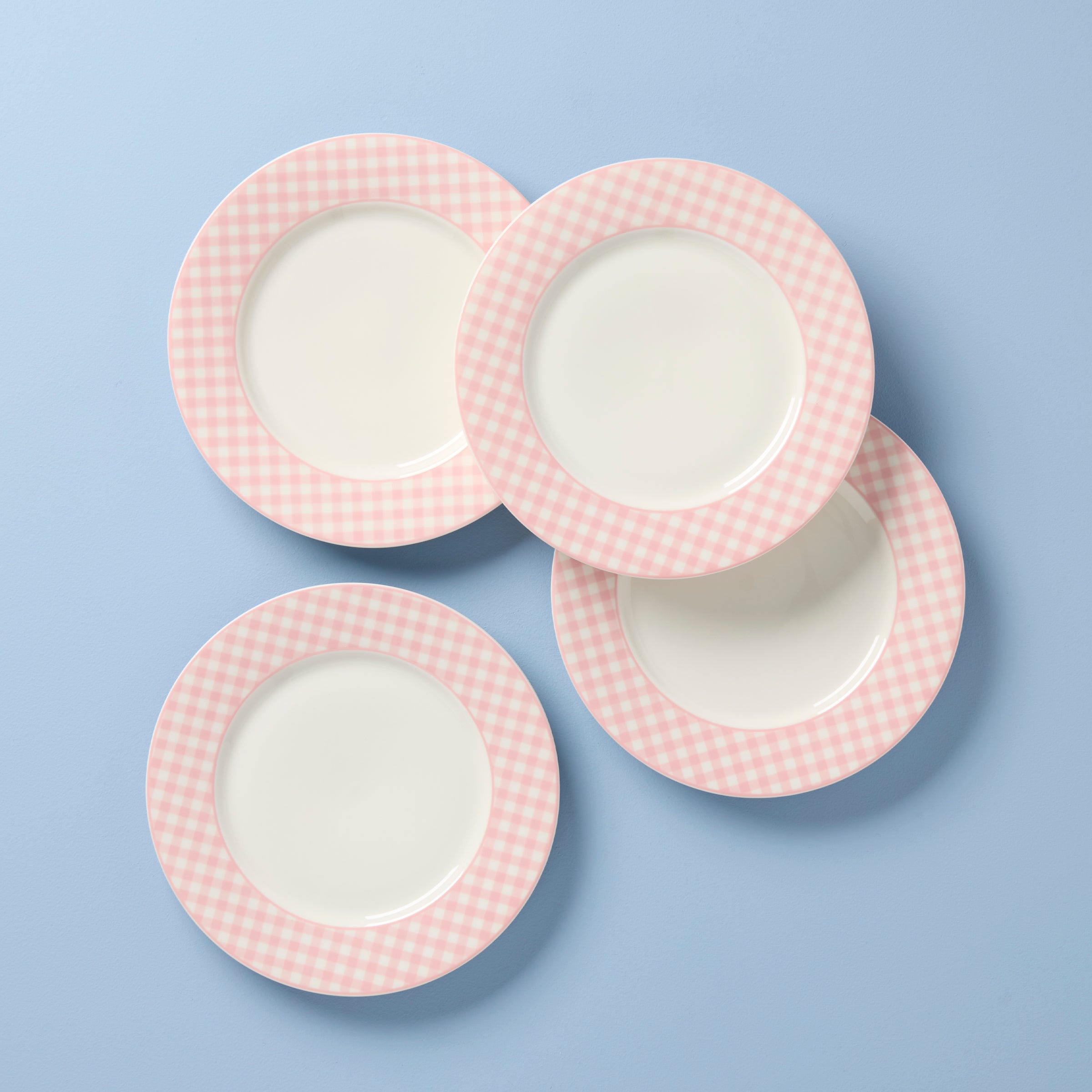 Lenox Heritage Lenox Heritage Gingham Pink Dinner Plates, Set of 4