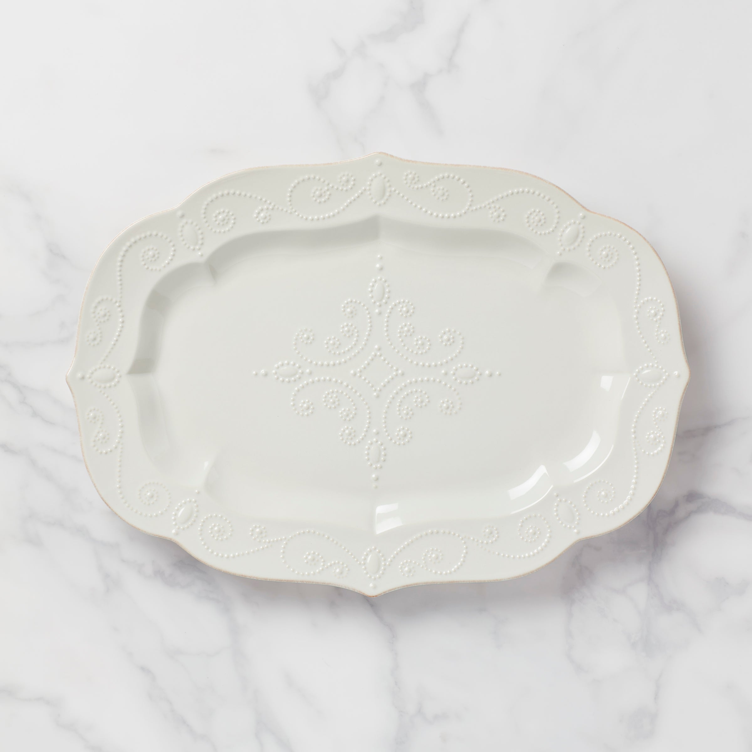 Lenox Heritage Lenox Heritage French Perle White Large Serving Platter