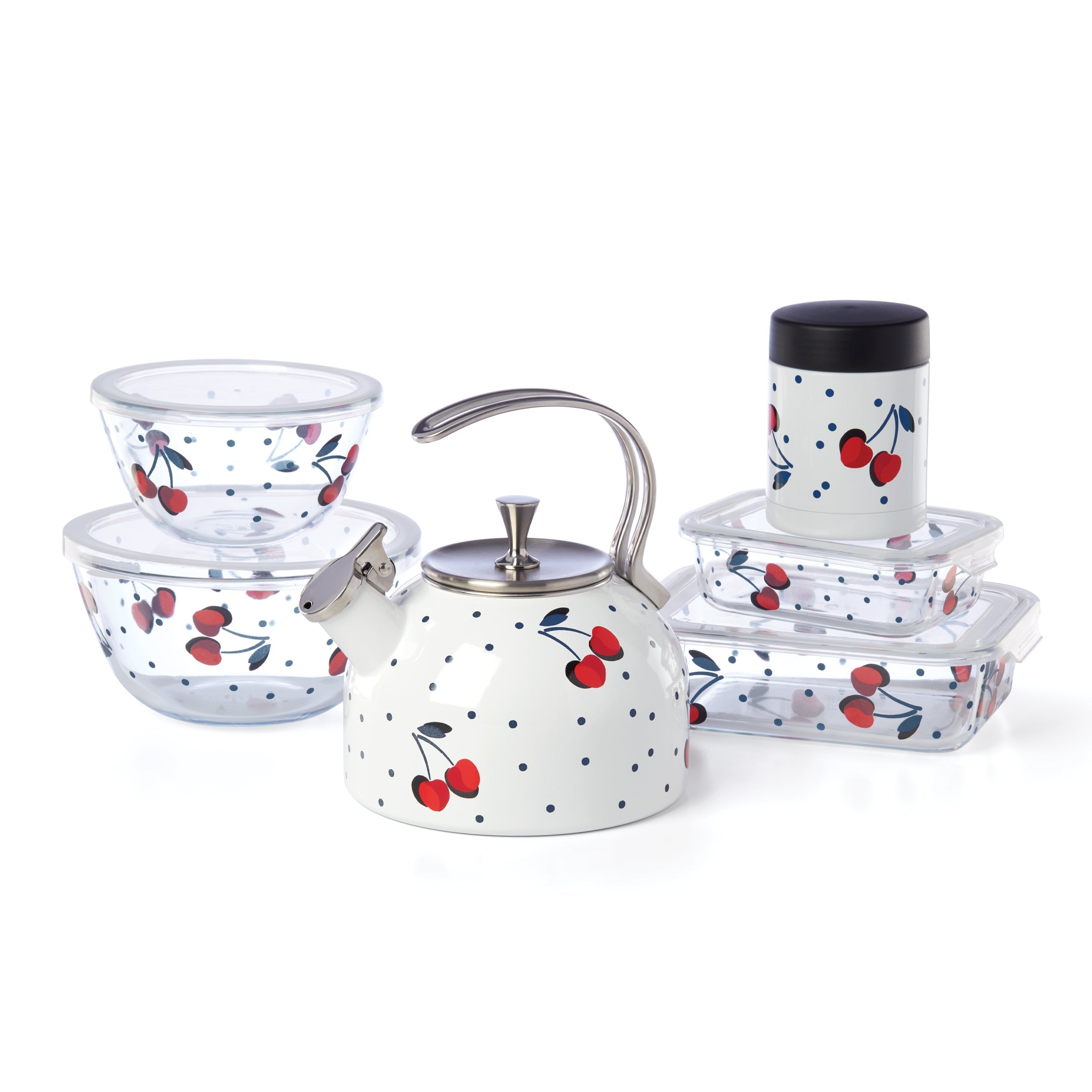 Lenox Heritage Lenox Heritage Vintage Cherry Dot 2-Piece Rectangular Storage Set - Image 4
