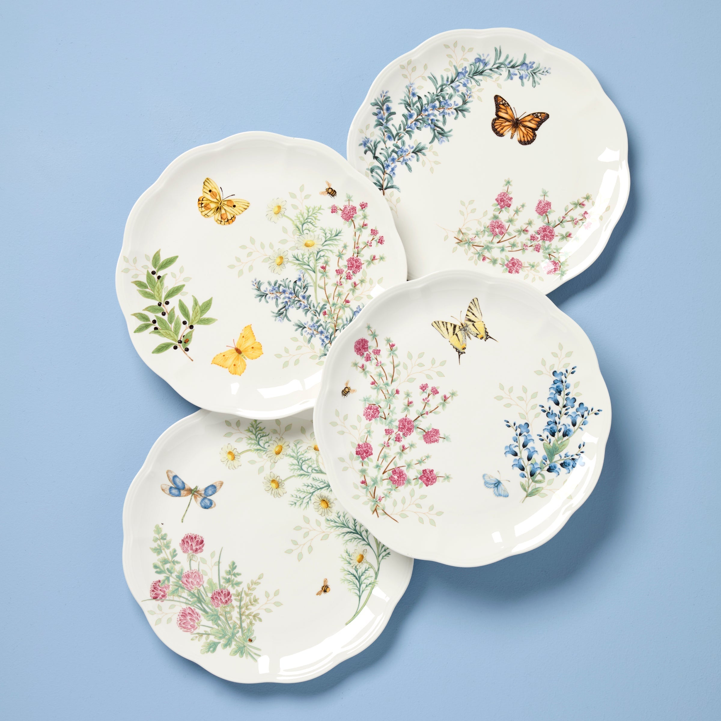 Lenox Heritage Lenox Heritage Butterfly Meadow Herbs Dinner Plates, Set of 4