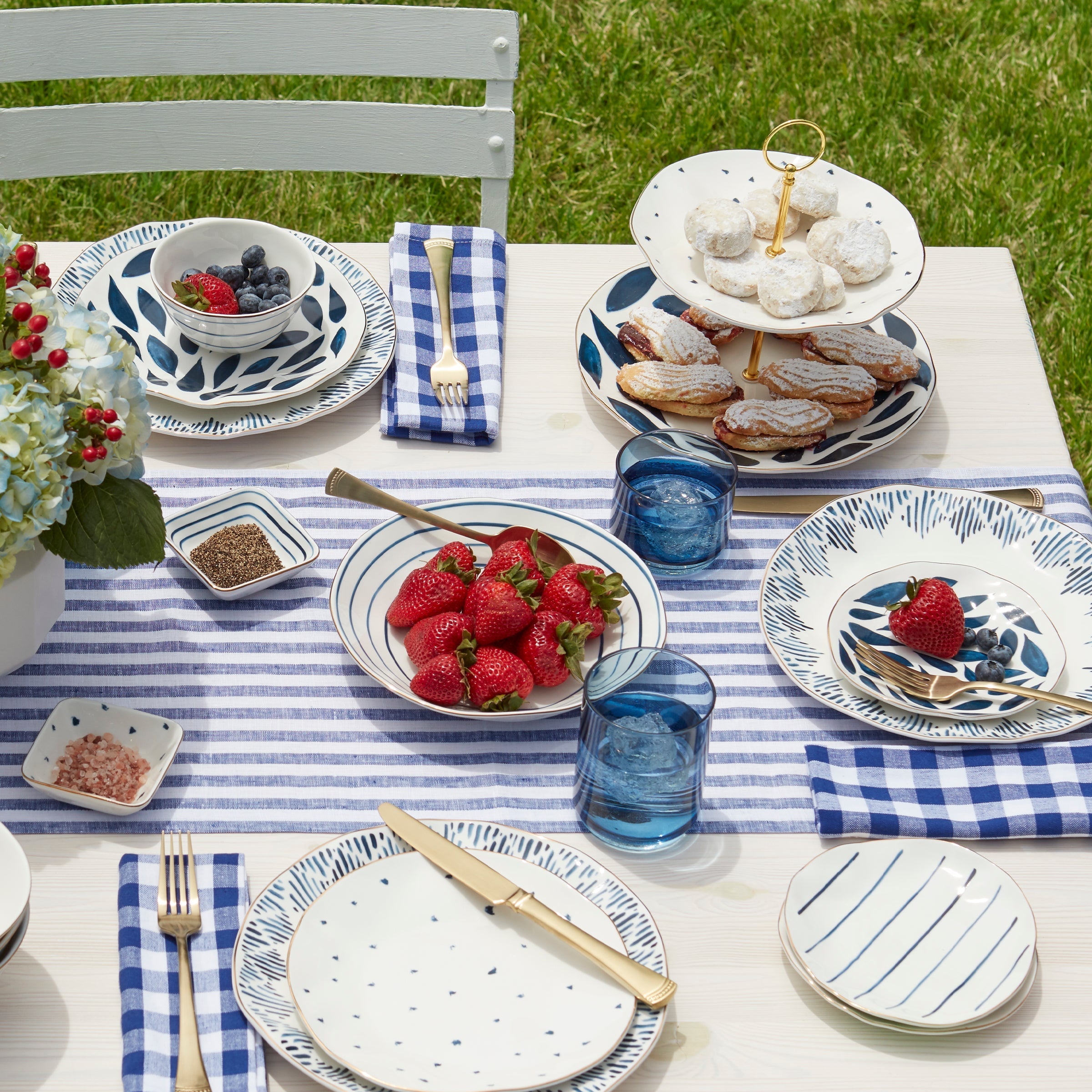 Lenox Heritage Lenox Heritage Blue Bay Dessert Bowls, Set of 4 - Image 4