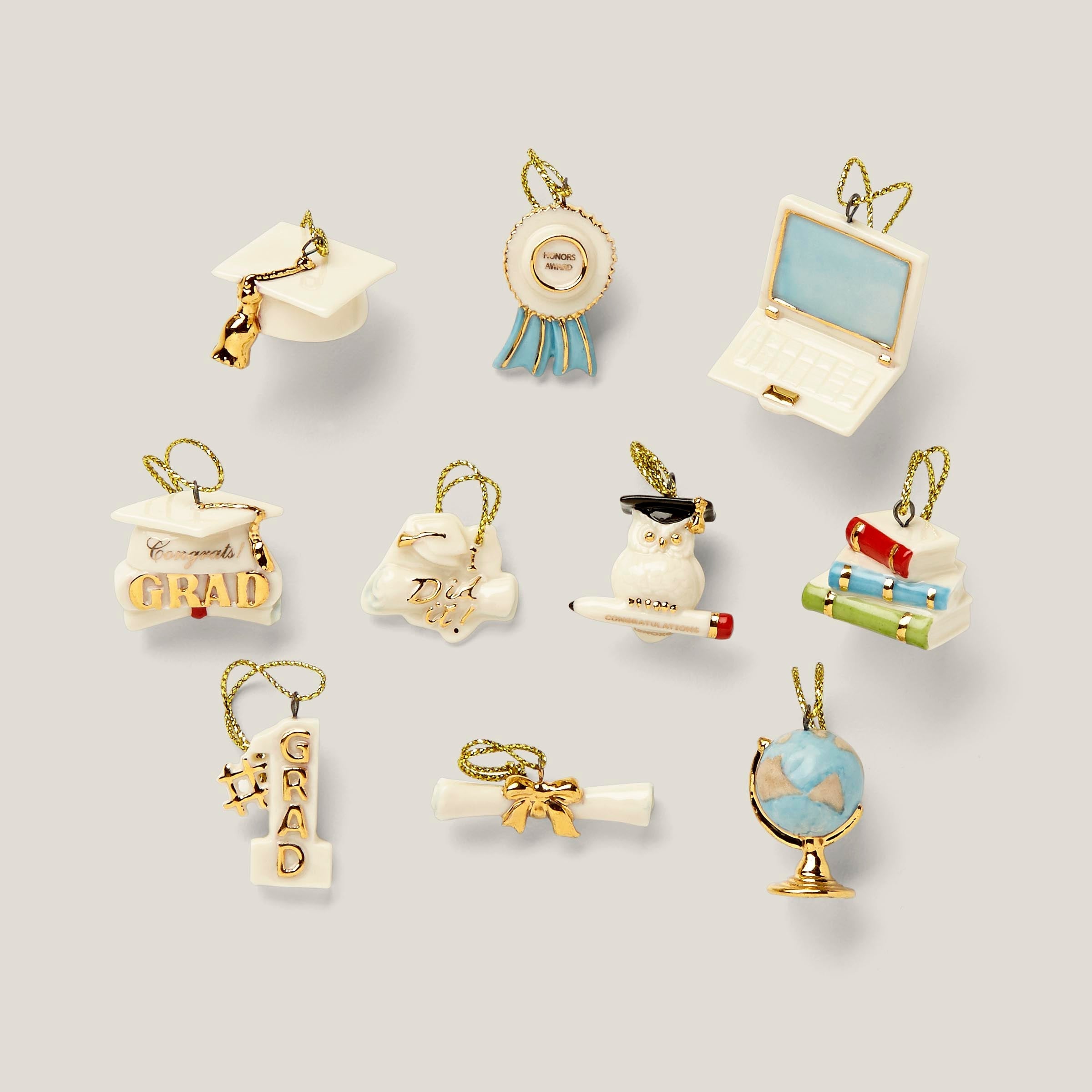 Lenox Heritage Lenox Heritage Graduation 10-Piece Mini Ornament Set