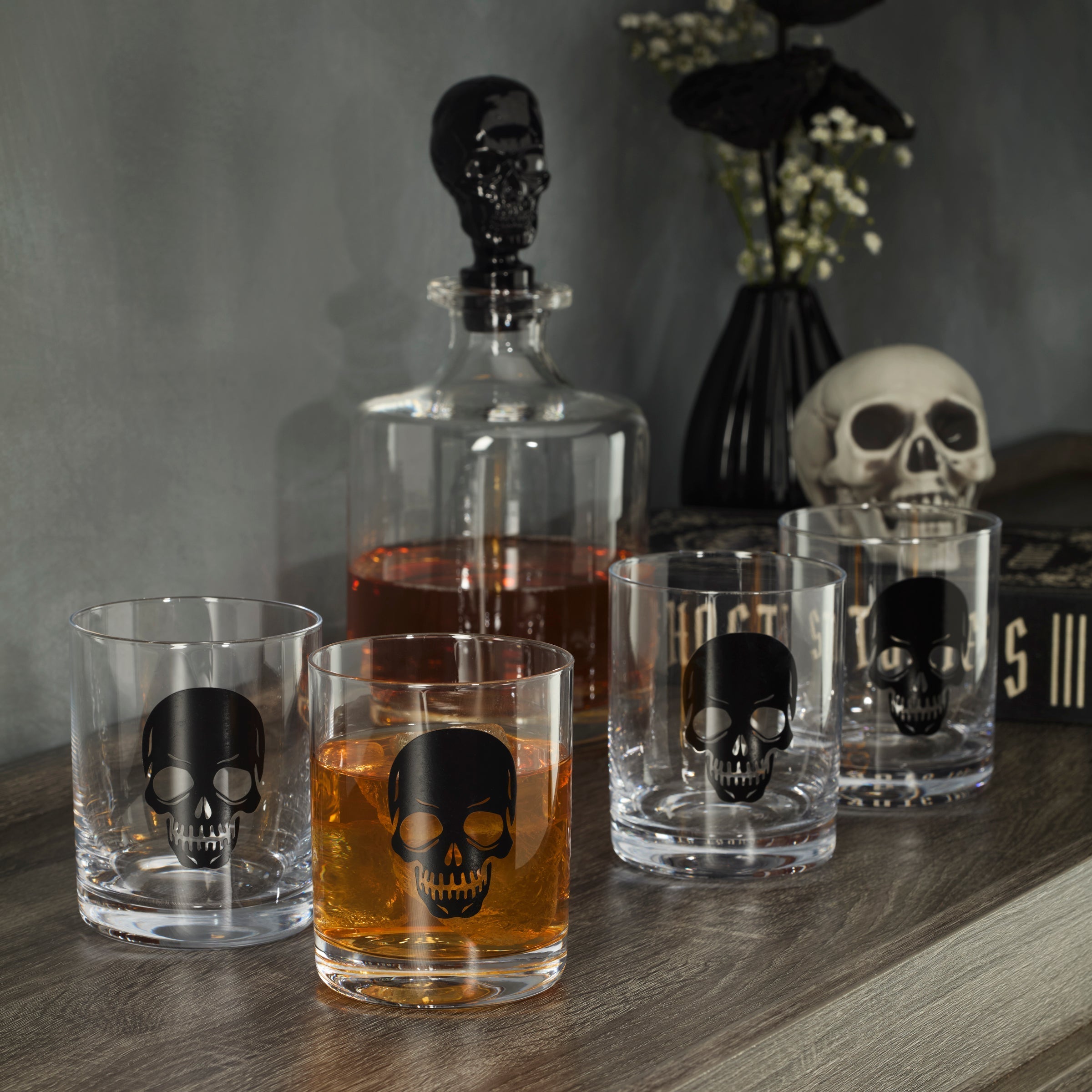 Lenox Heritage Lenox Heritage Vintro Halloween Skeleton 5-Piece Whiskey Set - Image 3