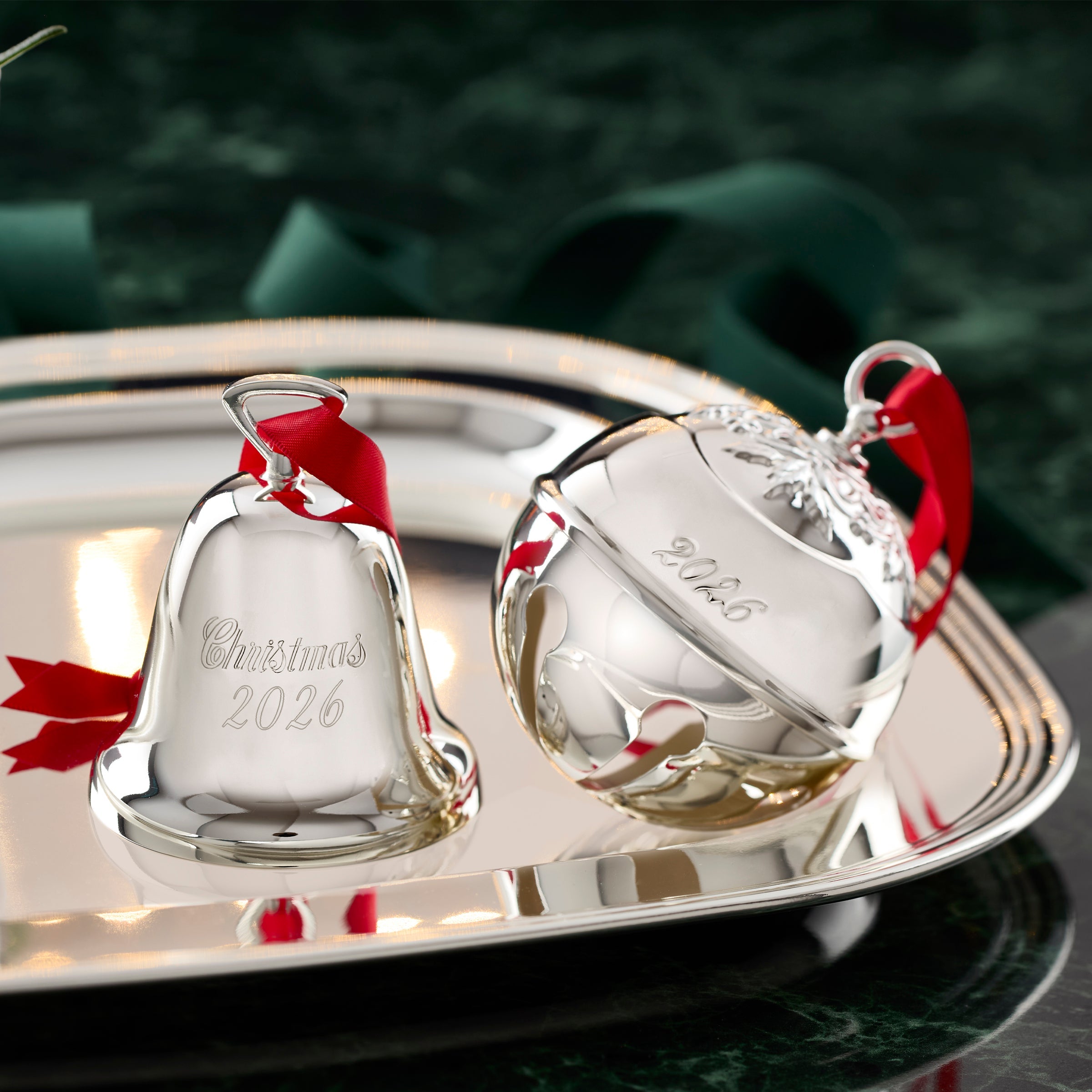 Lenox Heritage Lenox Heritage 2026 Silverplate Christmas Bell Ornament - Image 2