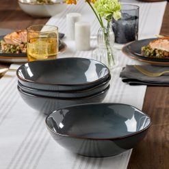 Alternative view of Lenox Heritage Lenox Heritage Organic Shades Gray Pasta Bowls, Set of 4