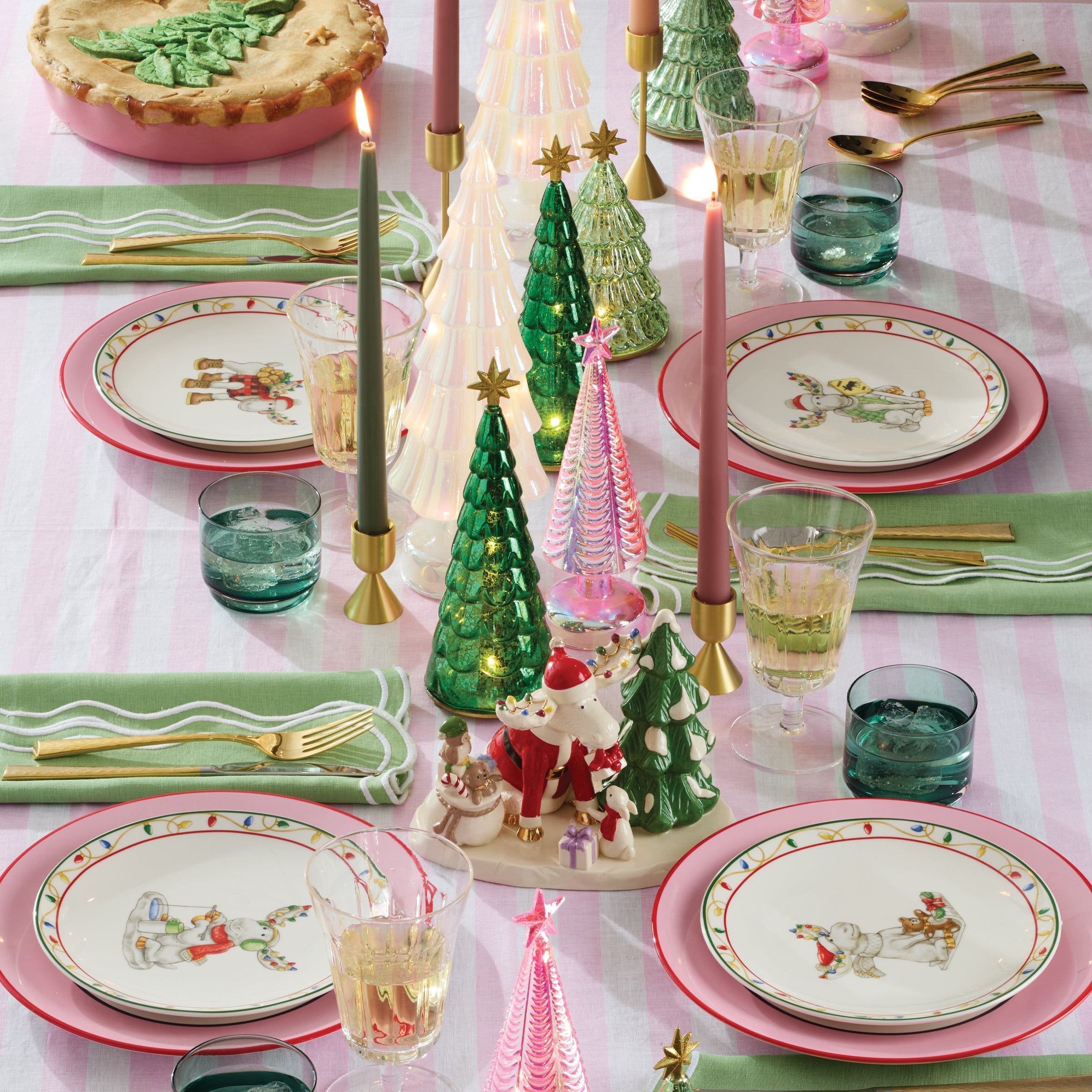 Lenox Heritage Lenox Heritage Tuscany Classics Stackable Green Short Glasses, Set of 4 - Image 6