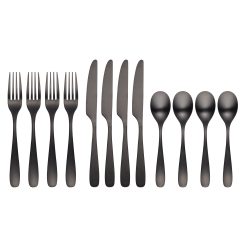 Alternative view of Lenox Heritage Lenox Heritage Eliana Black Satin 12-Piece Flatware Set