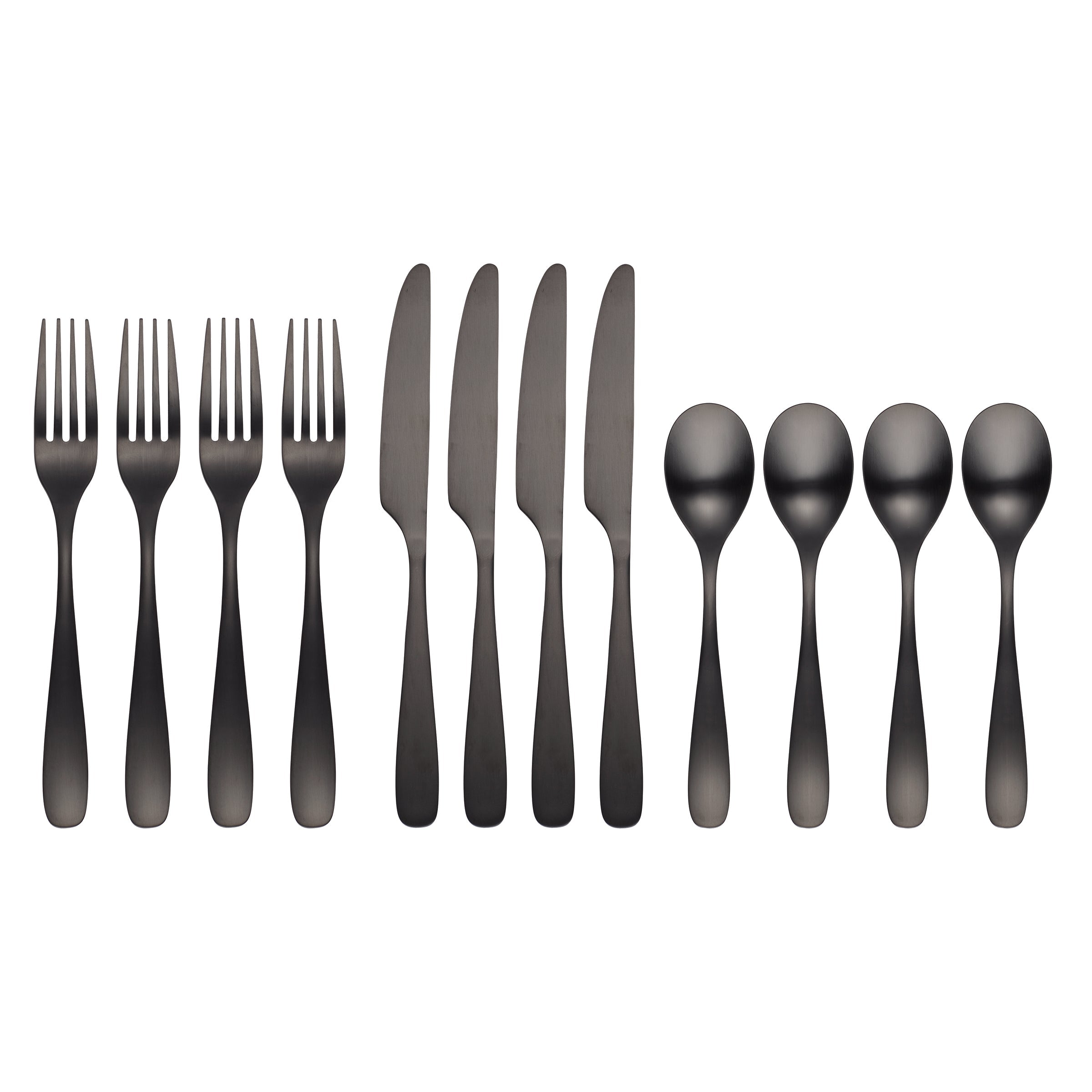 Lenox Heritage Lenox Heritage Eliana Black Satin 12-Piece Flatware Set - Image 2