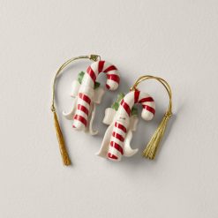 Alternative view of Lenox Heritage Lenox Heritage Personalized Candycane 2-Piece Ornament Set