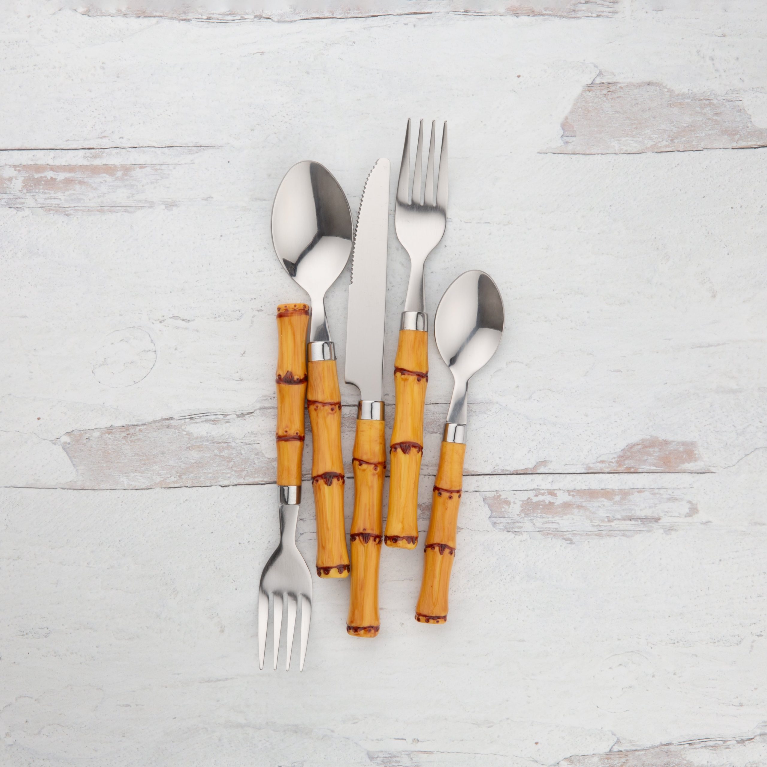 Lenox Heritage Lenox Heritage Bamboo Plastic Handle 20-Piece Flatware Set - Image 9
