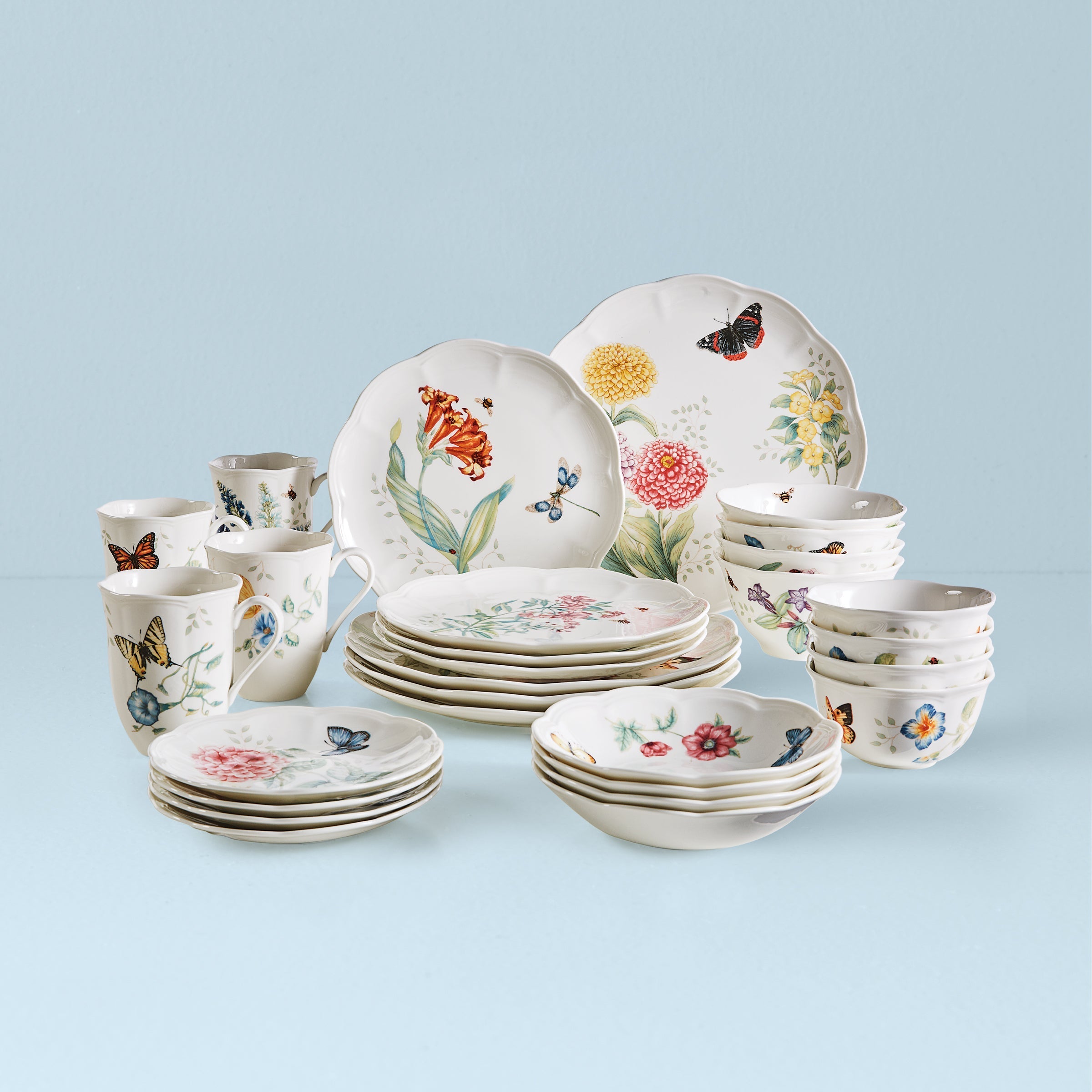 Lenox Heritage Lenox Heritage Butterfly Meadow 28-Piece Dinnerware Set