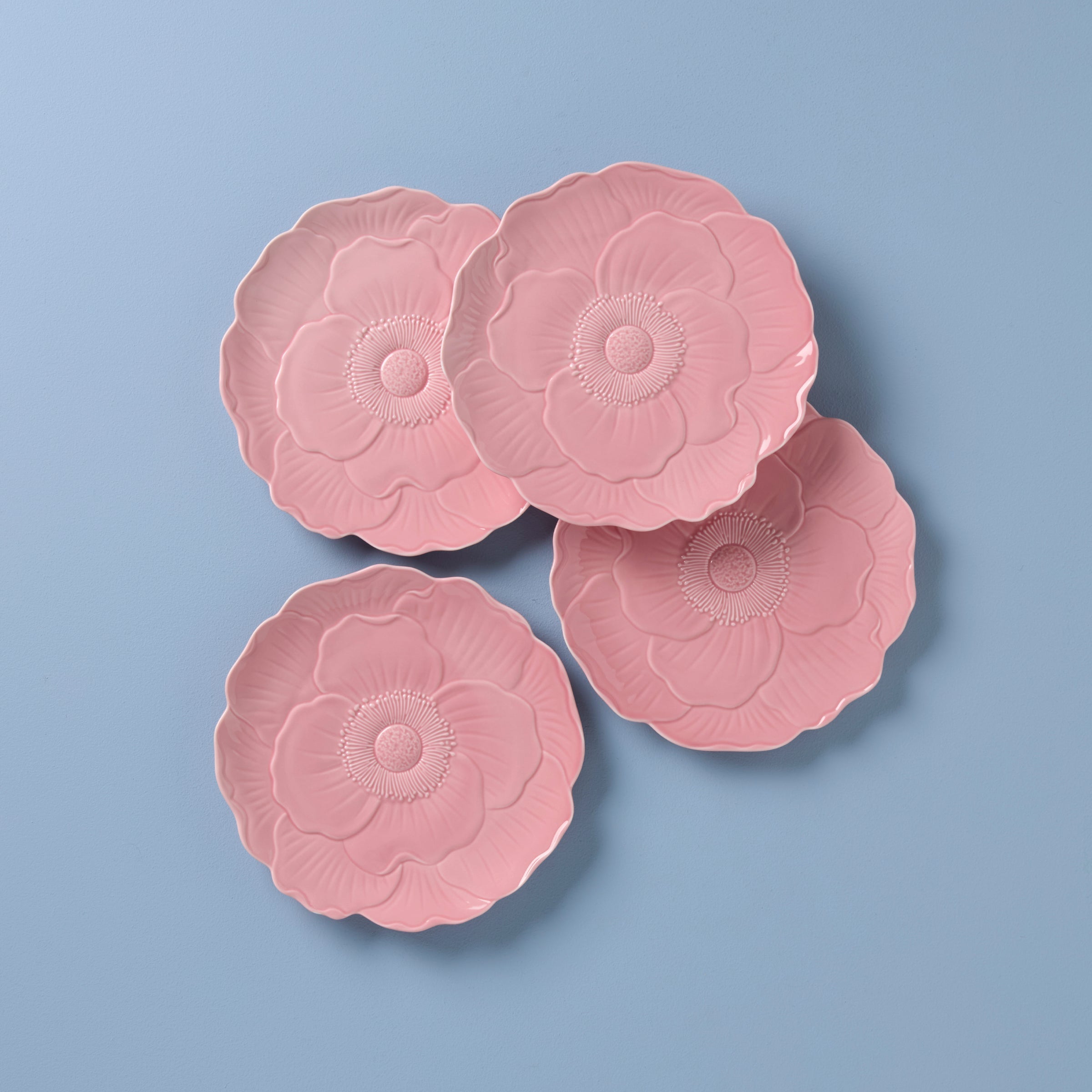 Lenox Heritage Lenox Heritage Butterfly Meadow Floral Pink Accent Plates, Set of 4