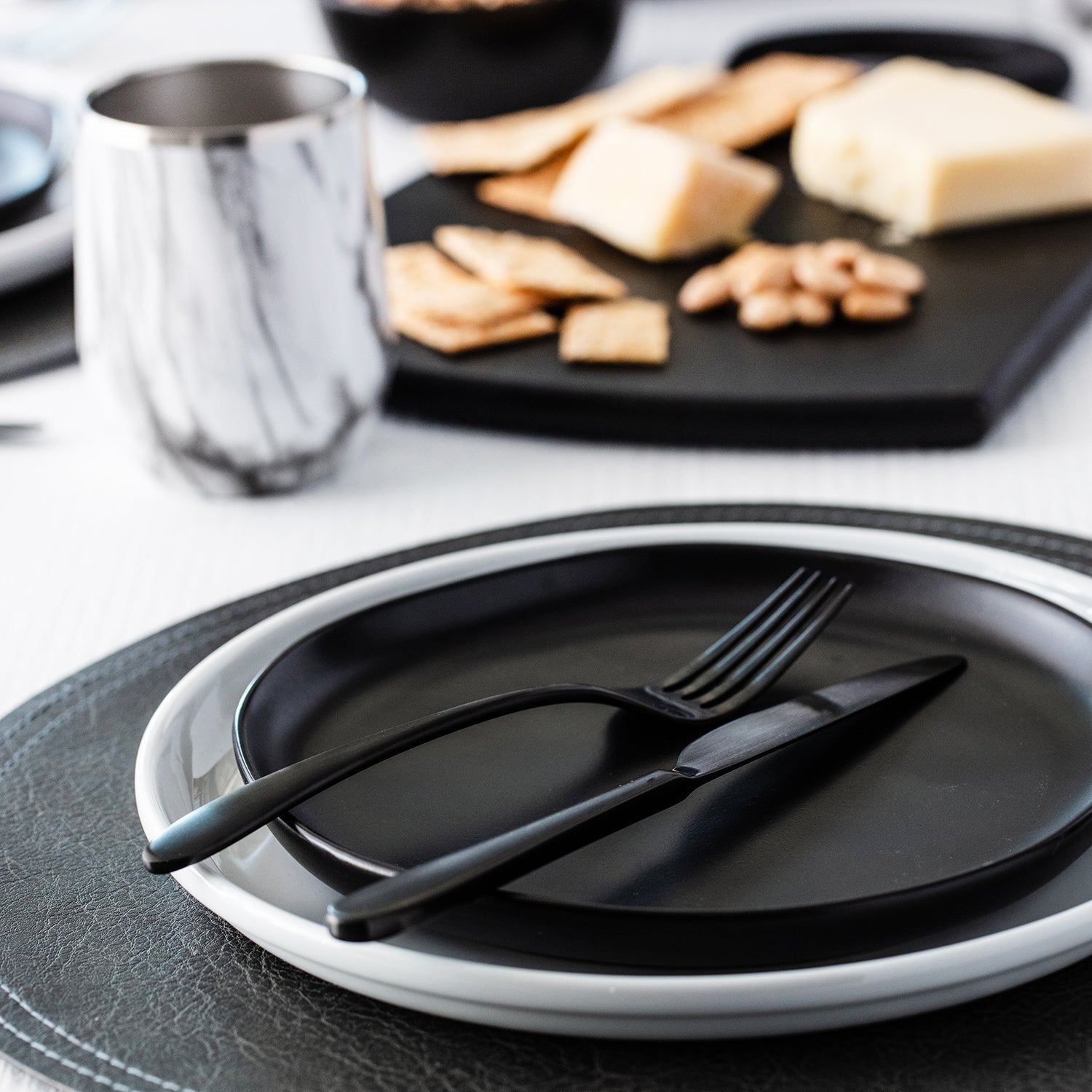 Lenox Heritage Lenox Heritage Poet Black Satin 20-Piece Flatware Set - Image 3