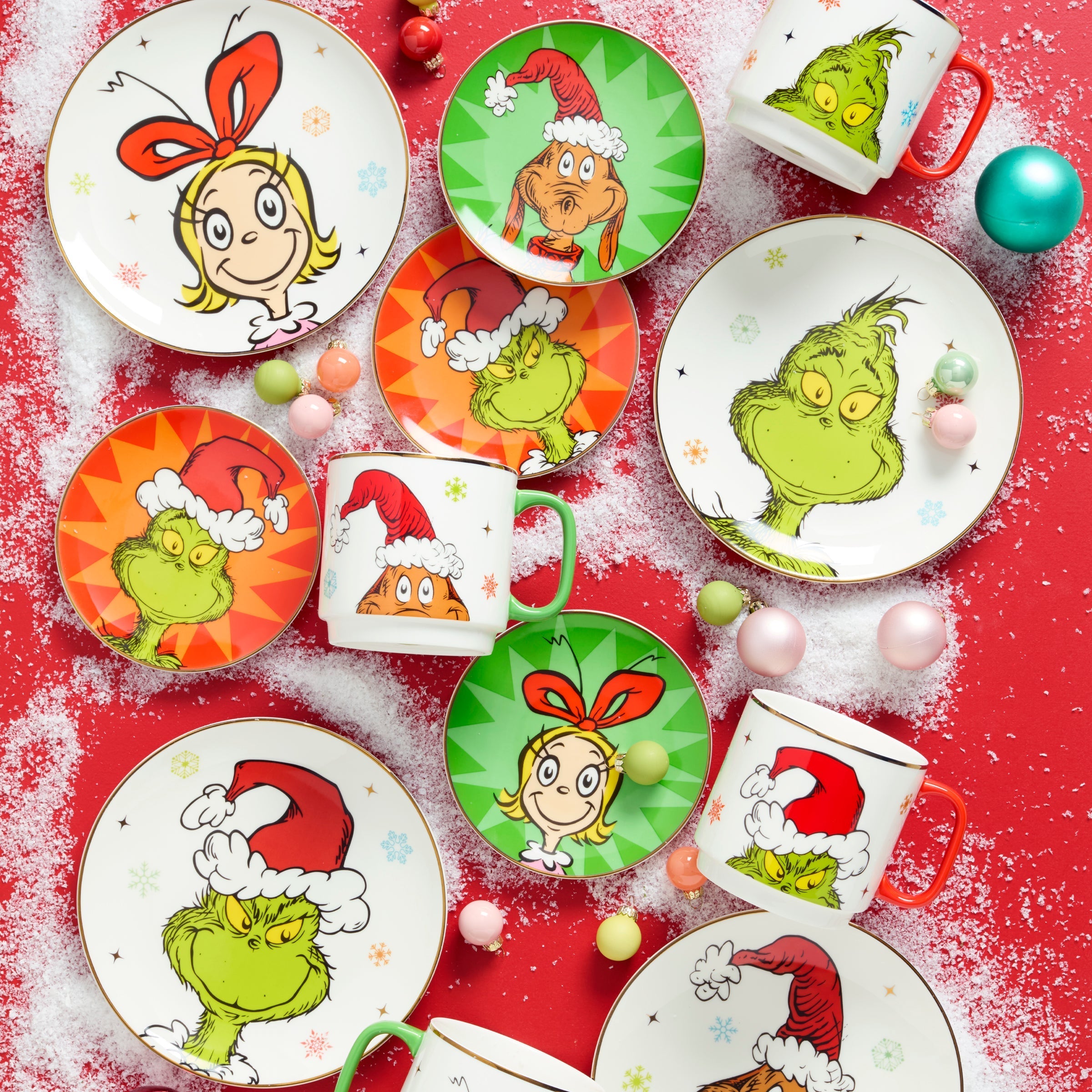 Lenox Heritage Lenox Heritage Merry Grinchmas Tidbit Plates, Set of 4 - Image 3