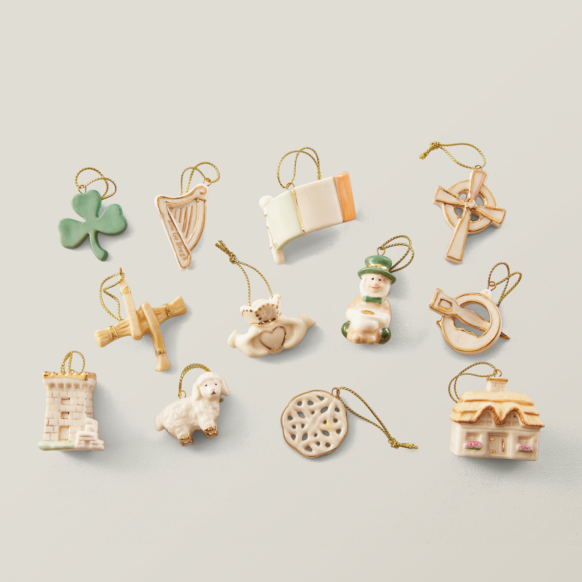 Lenox Heritage Lenox Heritage Luck of the Irish 12-Piece Mini Ornament Set