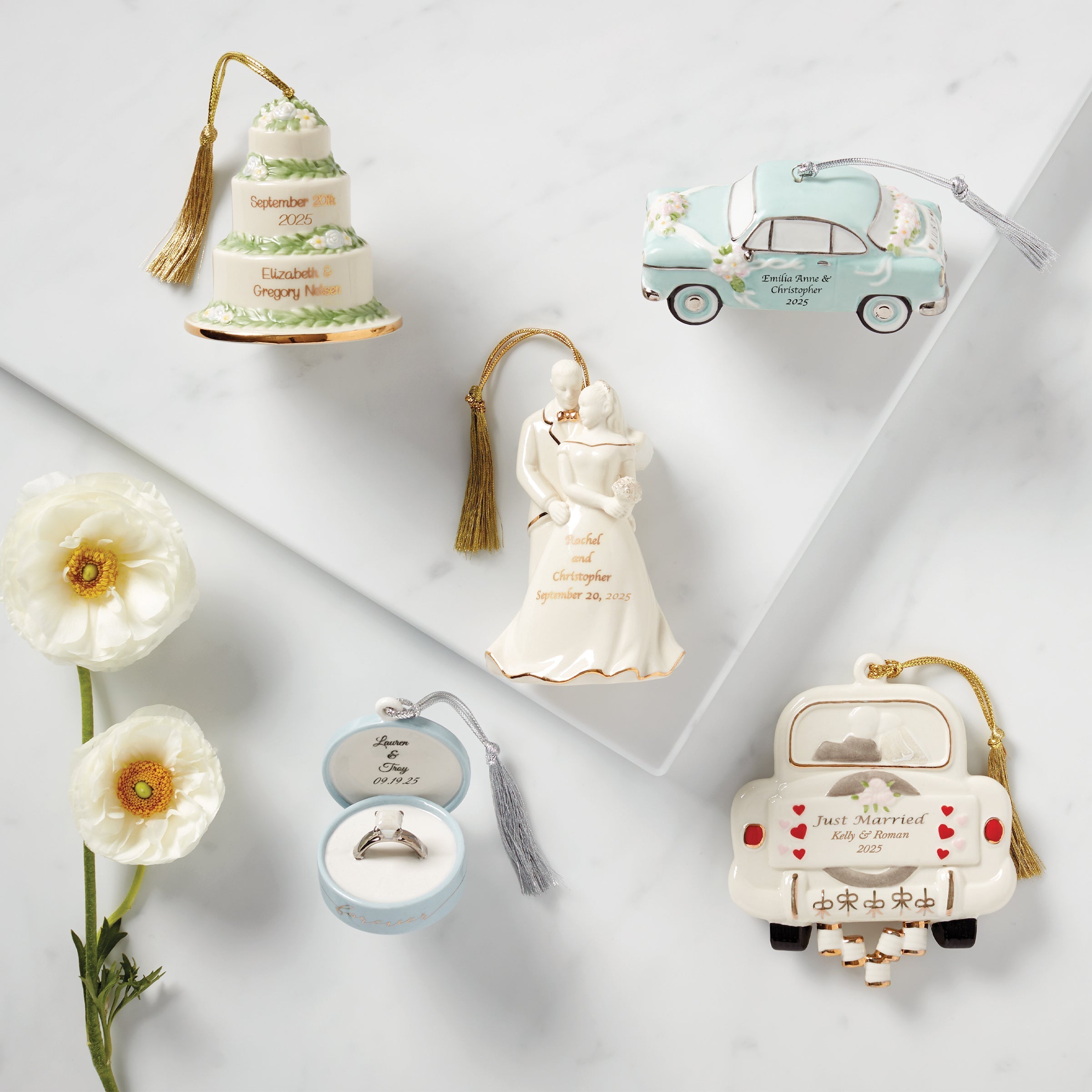 Lenox Heritage Lenox Heritage Personalized Just Married Ornament - Image 3
