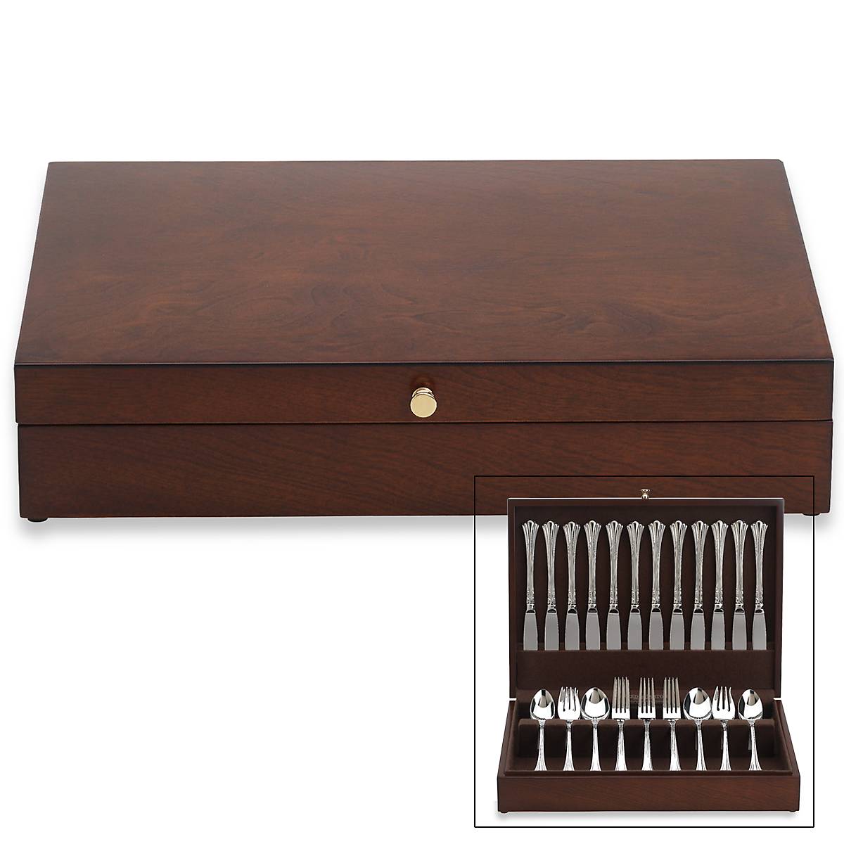 Lenox Heritage Lenox Heritage Eureka Mahogany Brown Flatware Chest