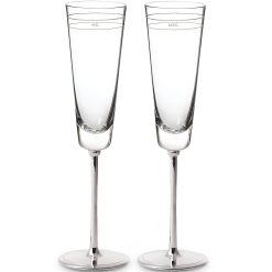 Lenox Heritage Lenox Heritage Darling Point Mr. & Mrs. Champagne Flute, Set of 2