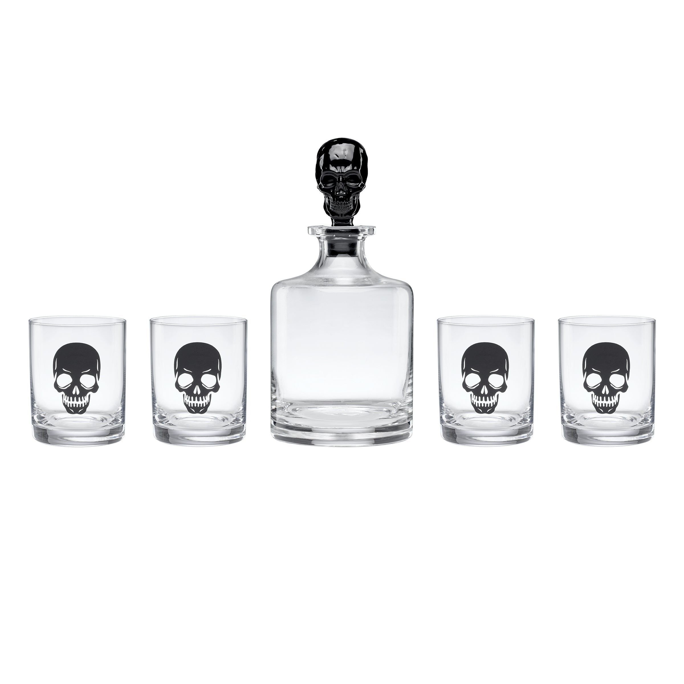 Lenox Heritage Lenox Heritage Vintro Halloween Skeleton 5-Piece Whiskey Set