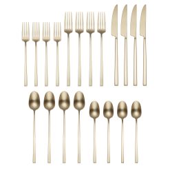 Alternative view of Lenox Heritage Lenox Heritage Damaris Champagne Satin 20-Piece Flatware Set