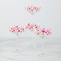 Lenox Heritage Lenox Heritage It's Raining Confetti Coupe Glasses, Set of 4
