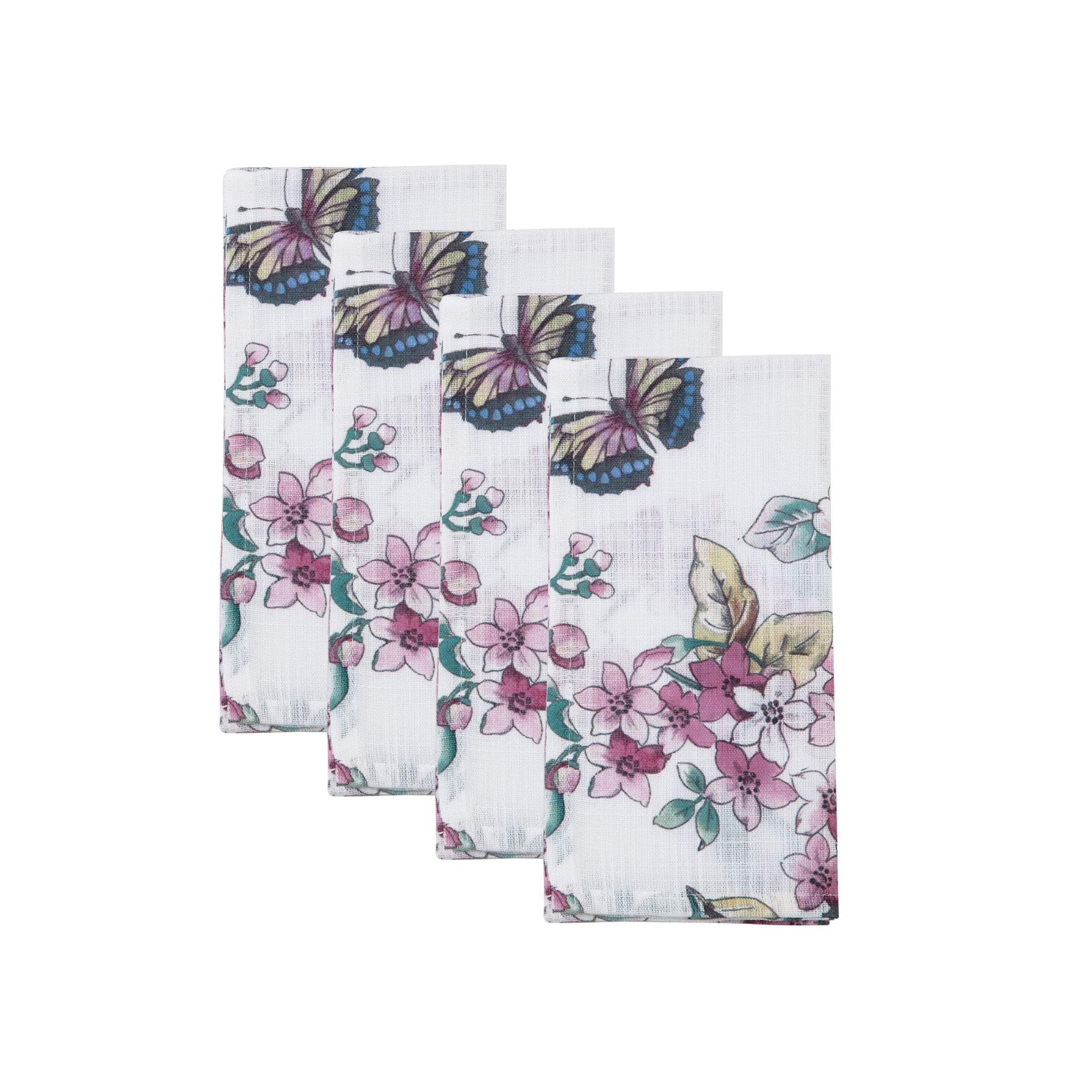 Lenox Heritage Lenox Heritage Butterfly Meadow Floral Dinner Napkins, Set of 4
