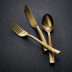 Alternative view of Lenox Heritage Lenox Heritage Paris Hammered Gold Titanium 20-Piece Flatware Set
