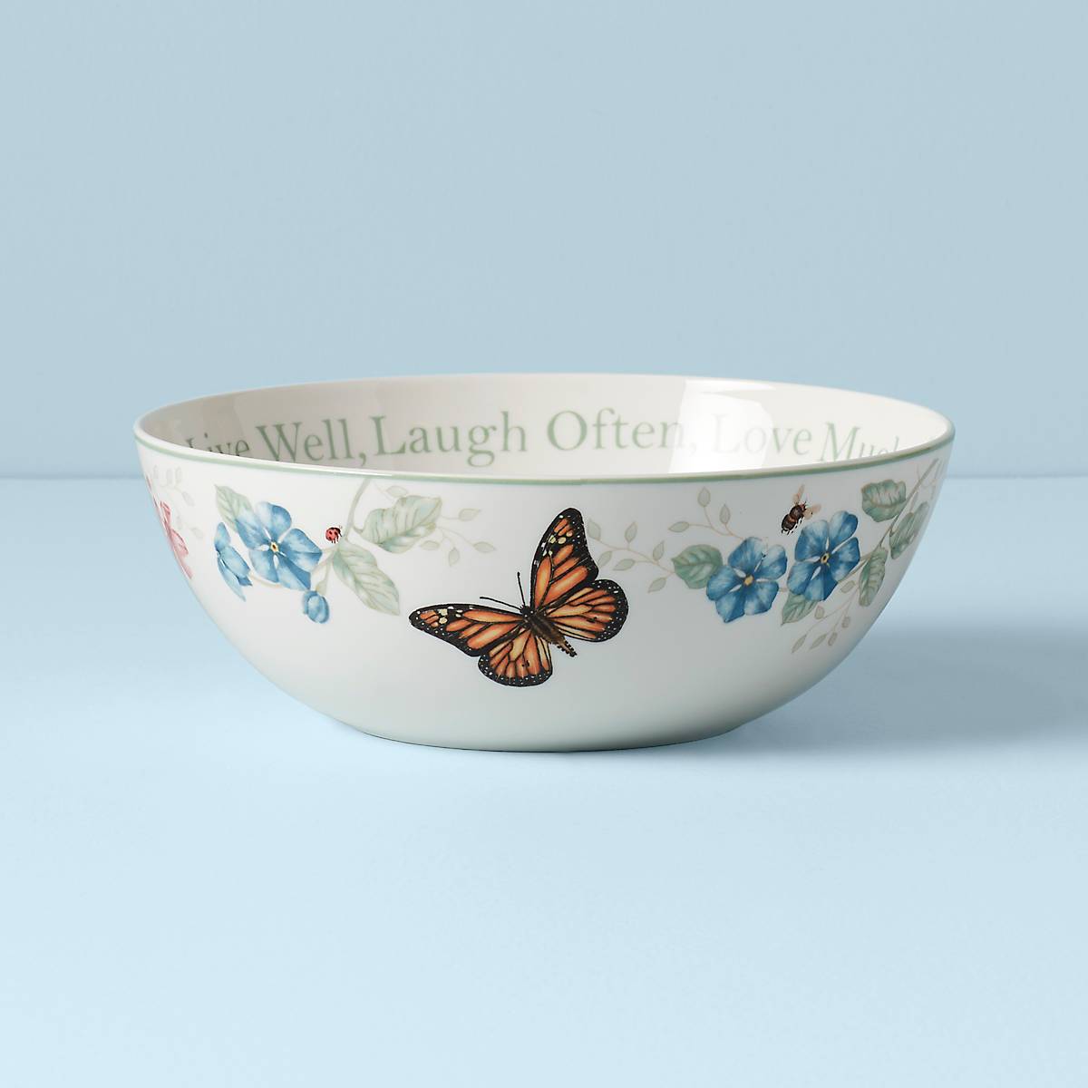 Lenox Heritage Lenox Heritage Butterfly Meadow Large Sentiment Serving Bowl - Image 2