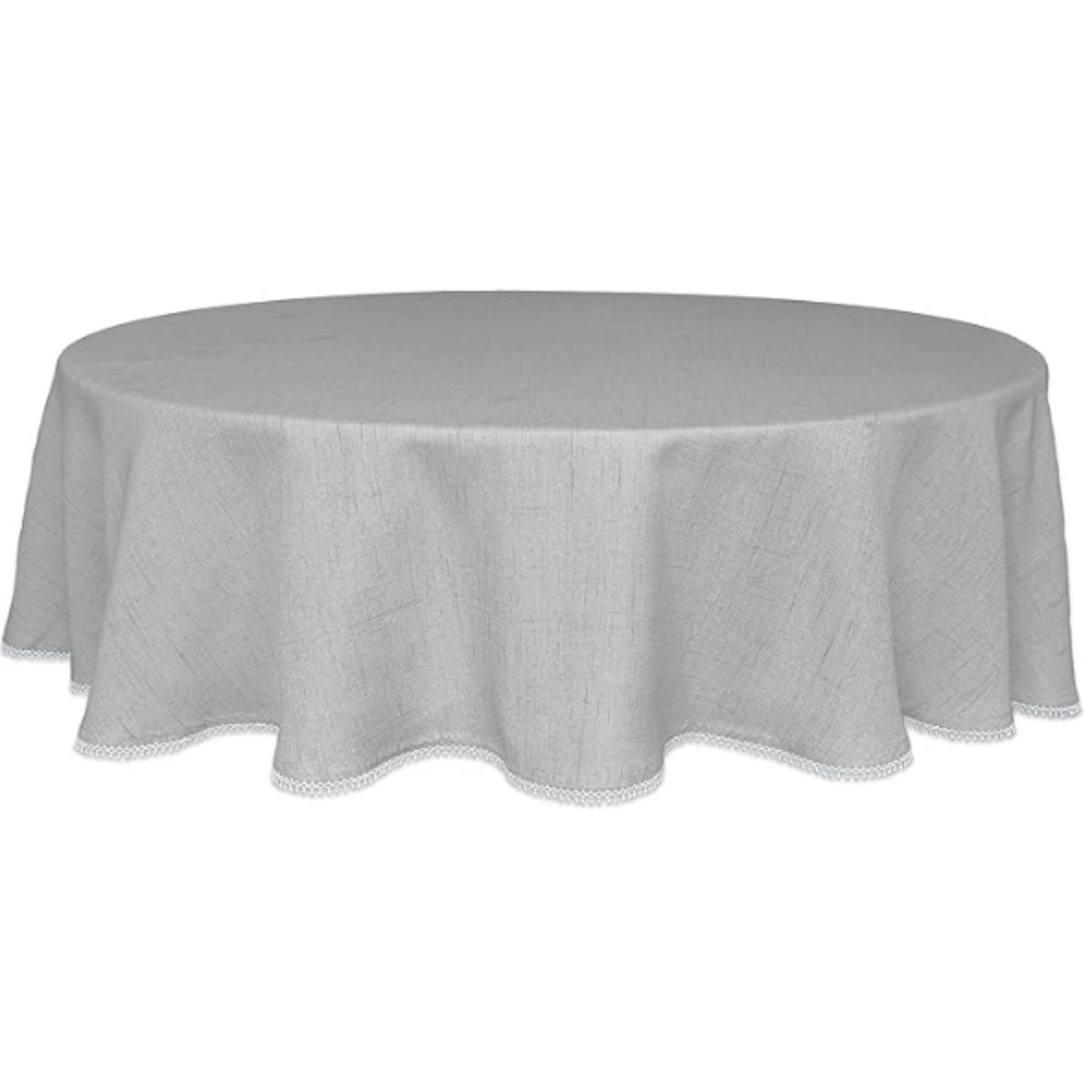 Lenox Heritage Lenox Heritage French Perle Solid Dove Grey 70x70 Round Tablecloth
