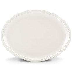 Alternative view of Lenox Heritage Lenox Heritage French Perle Bead White Oval Platter
