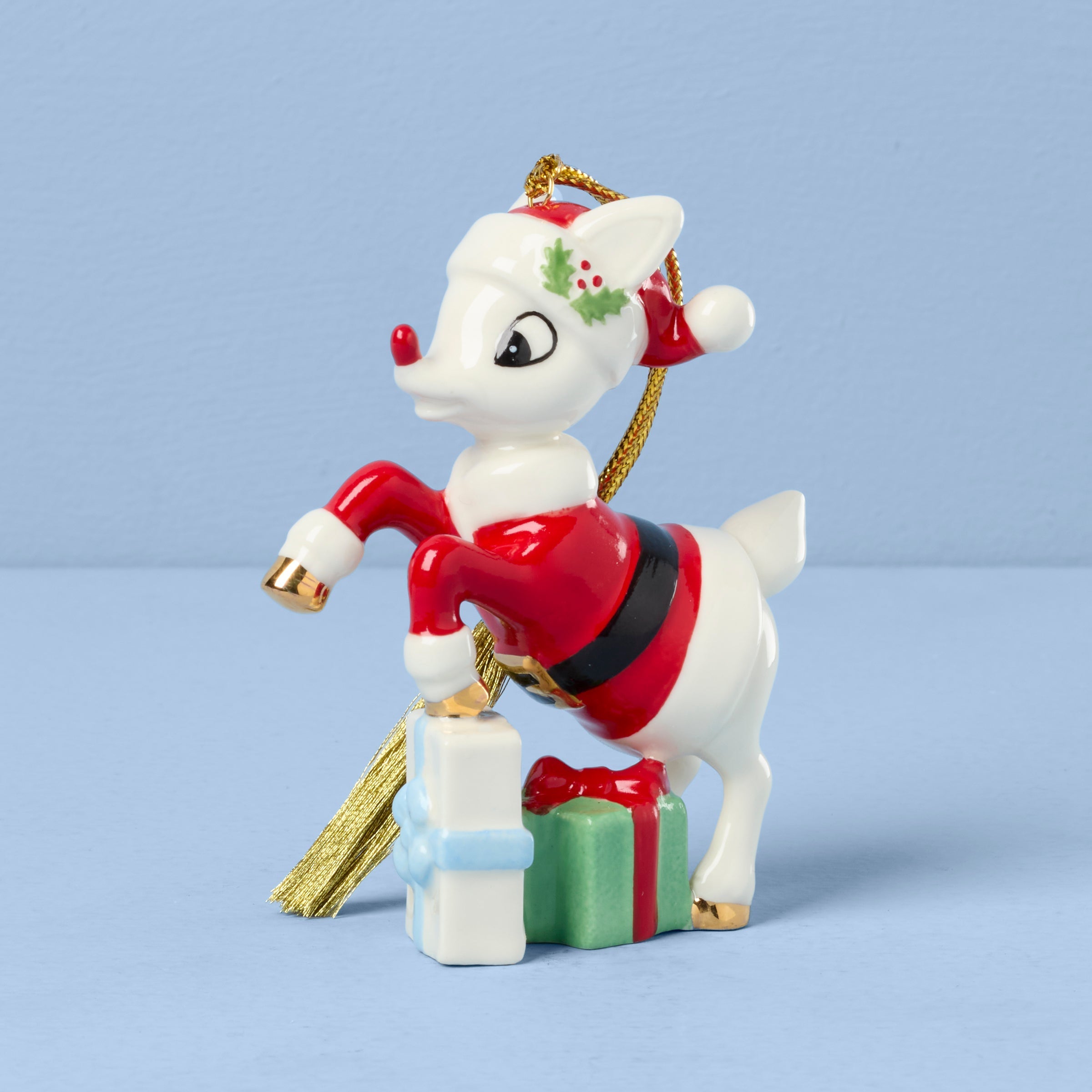 Lenox Heritage Lenox Heritage Rudolph in a Santa Suit Ornament