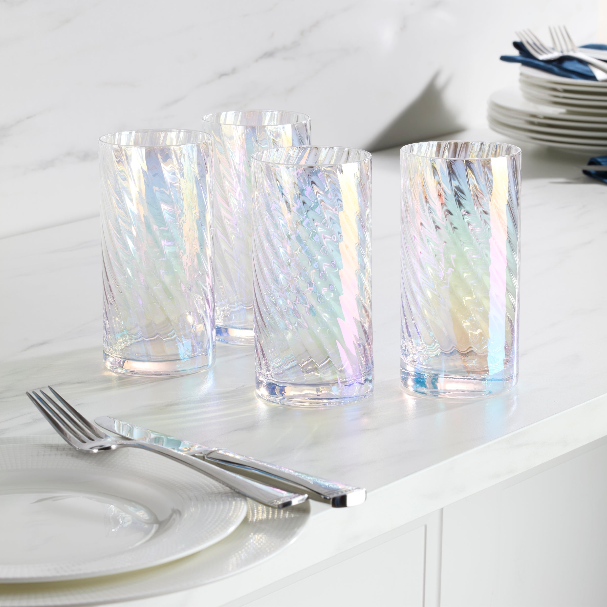 Lenox Heritage Lenox Heritage Tuscany Classics Iridescent Highball Glasses, Set of 4 - Image 4