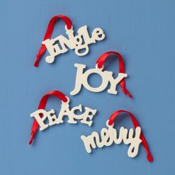 Lenox Heritage Lenox Heritage Sentiment Charm Ornaments, Set of 4