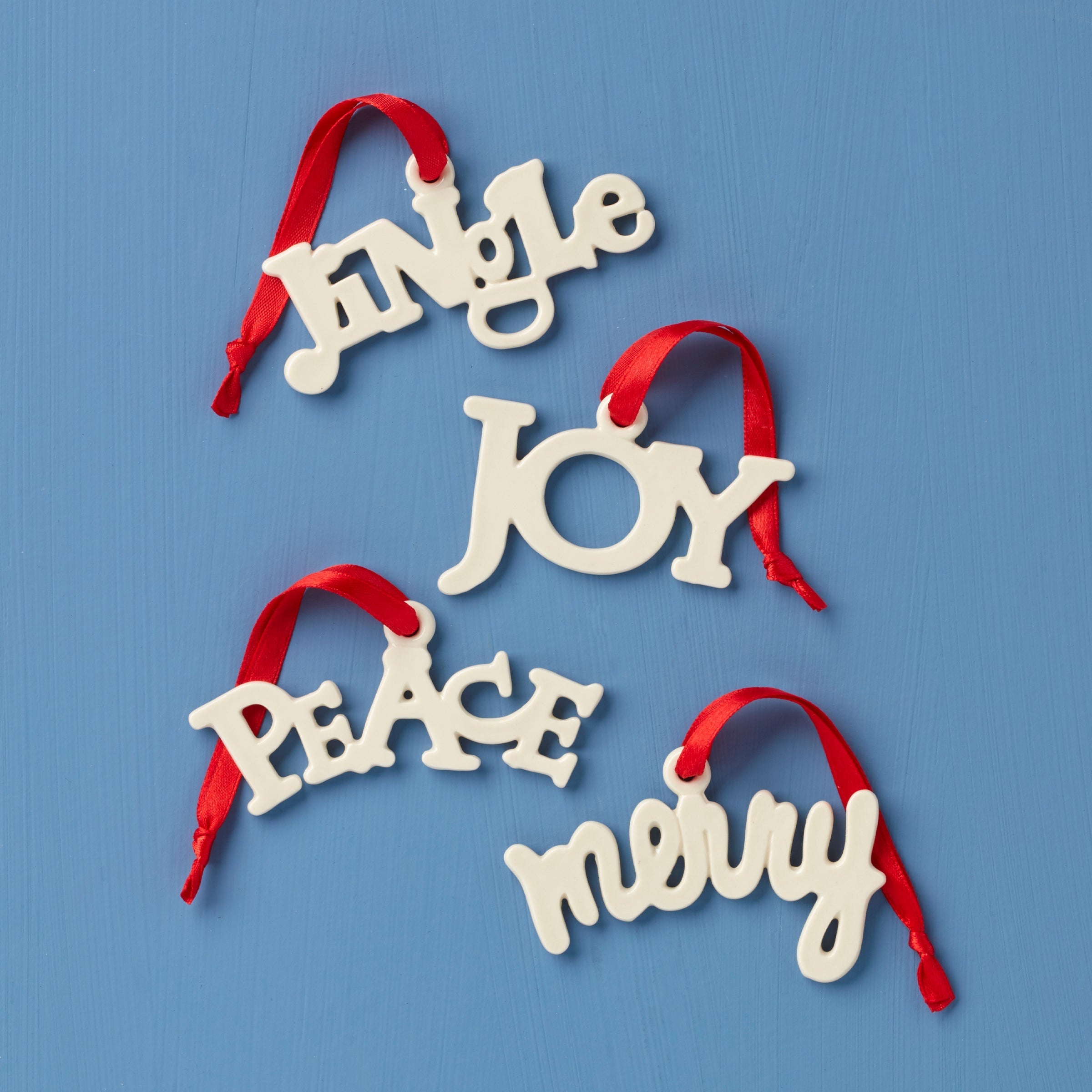 Lenox Heritage Lenox Heritage Sentiment Charm Ornaments, Set of 4