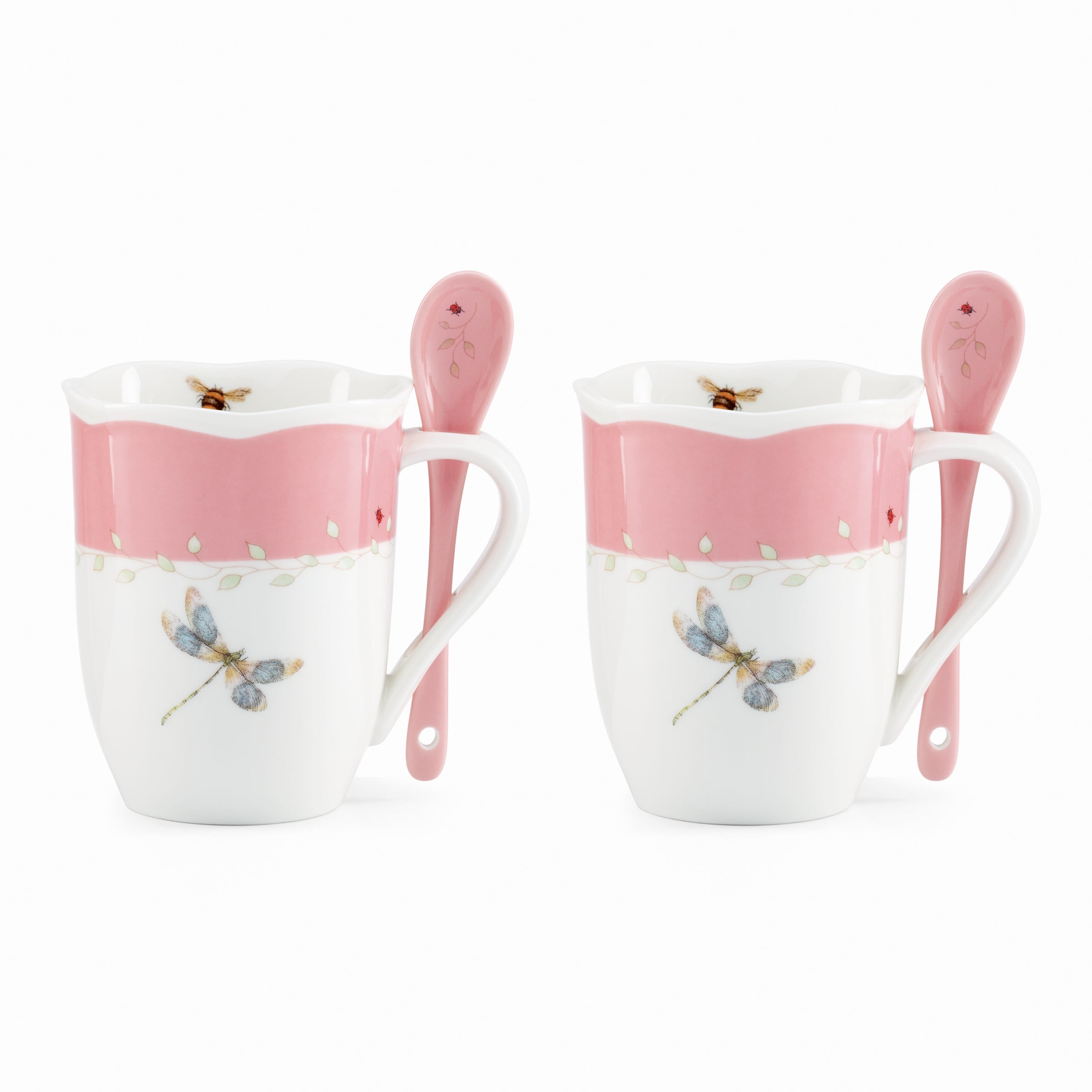 Lenox Heritage Lenox Heritage Butterfly Meadow Color Mugs with Spoons, Set of 8 - Image 9