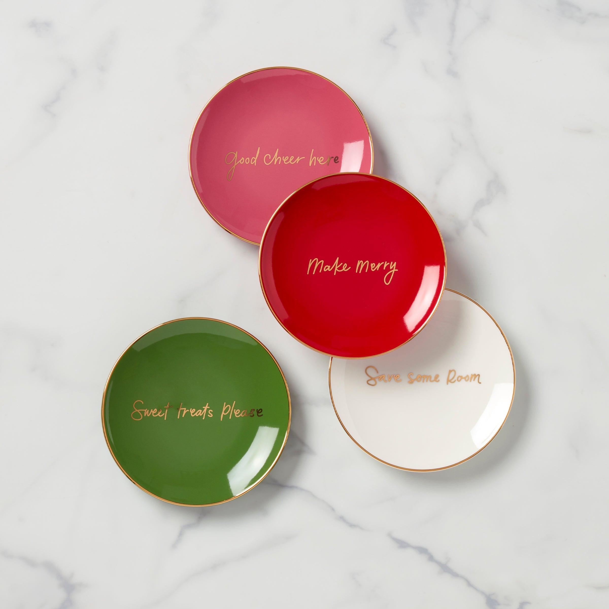 Lenox Heritage Lenox Heritage Be Jolly Color Tidbit Plates - Set of 4
