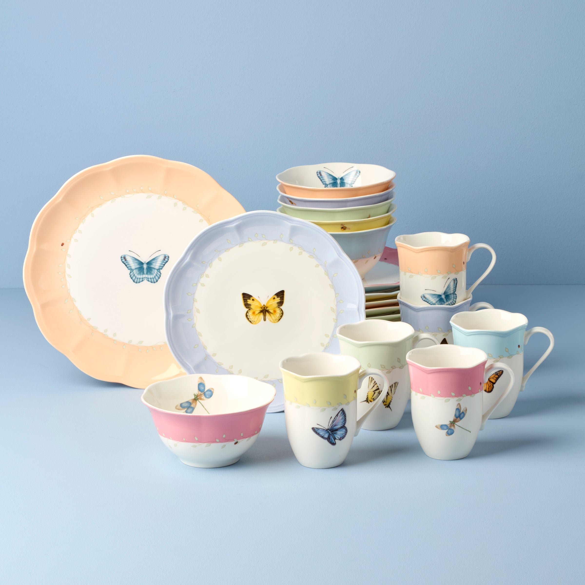 Lenox Heritage Lenox Heritage Butterfly Meadow Color 24-Piece Dinnerware Set