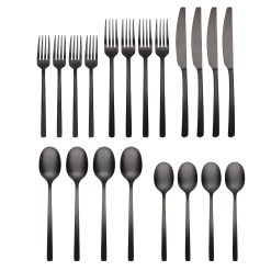 Alternative view of Lenox Heritage Lenox Heritage Beacon Black Satin 20-Piece Flatware Set