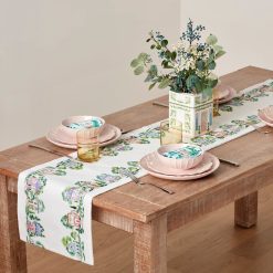Lenox Heritage Lenox Heritage Lenox Spice Village Print Embroidered 14x70 Table Runner