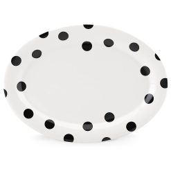 Lenox Heritage Lenox Heritage Deco Dot Oval Serving Platter