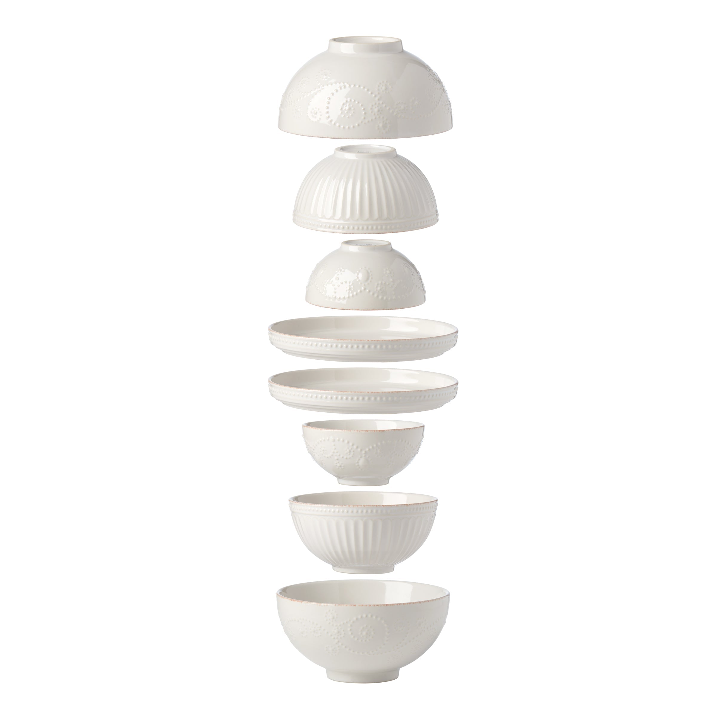 Lenox Heritage Lenox Heritage French Perle Luna 8-Piece Nesting Dinnerware Set - Image 2