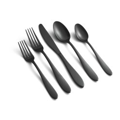 Lenox Heritage Lenox Heritage Delia Black Satin 20-Piece Flatware Set