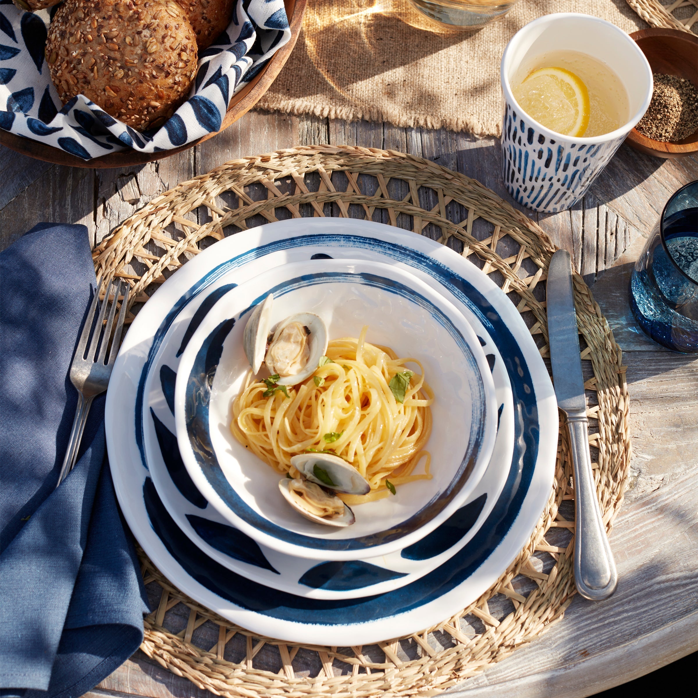 Lenox Heritage Lenox Heritage Blue Bay Melamine Dinner Plates, Set of 4 - Image 4