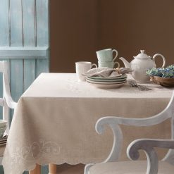 Lenox Heritage Lenox Heritage French Perle Linen 60x102 Tablecloth