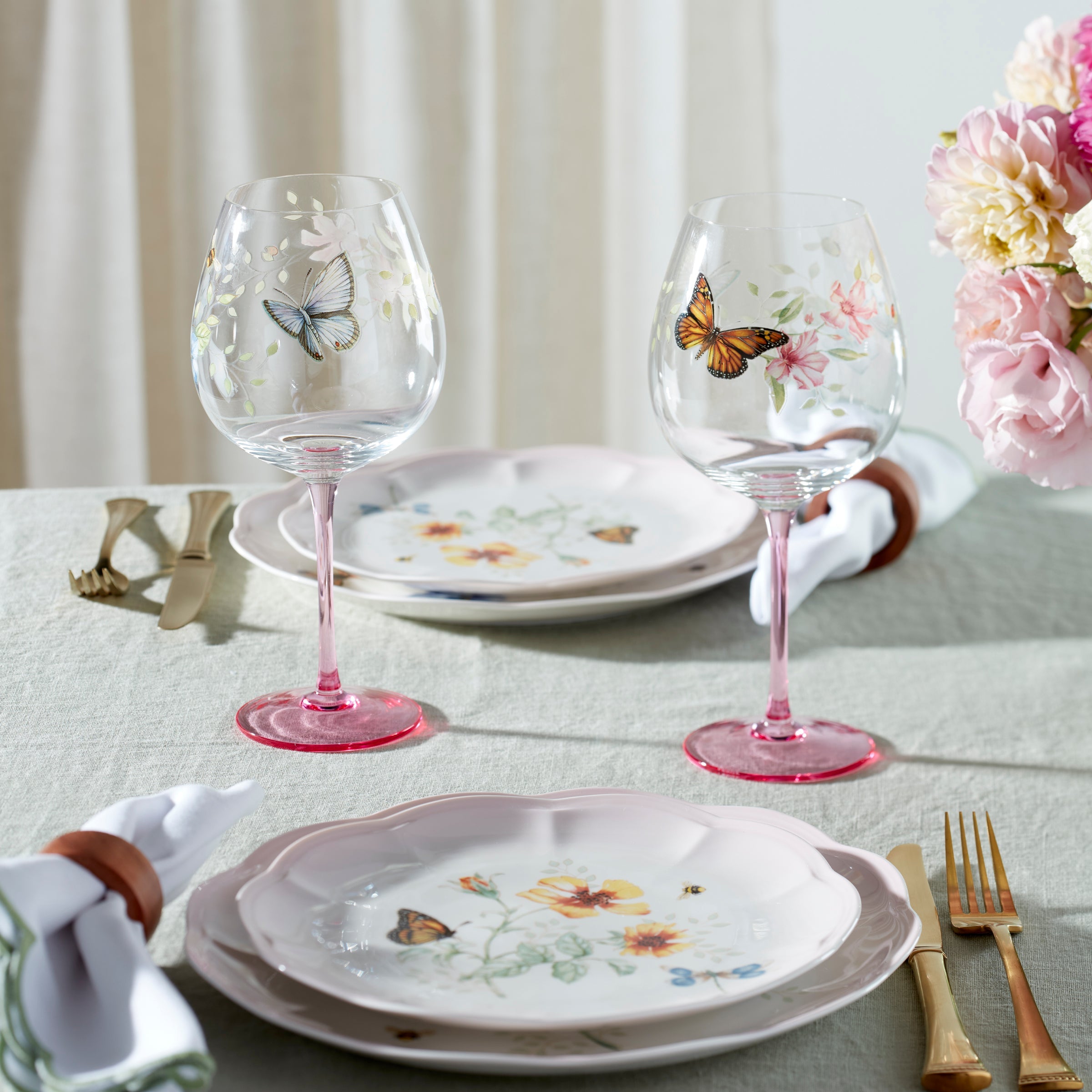 Lenox Heritage Lenox Heritage Butterfly Meadow Pink Decal Balloon, Set of 4 - Image 3