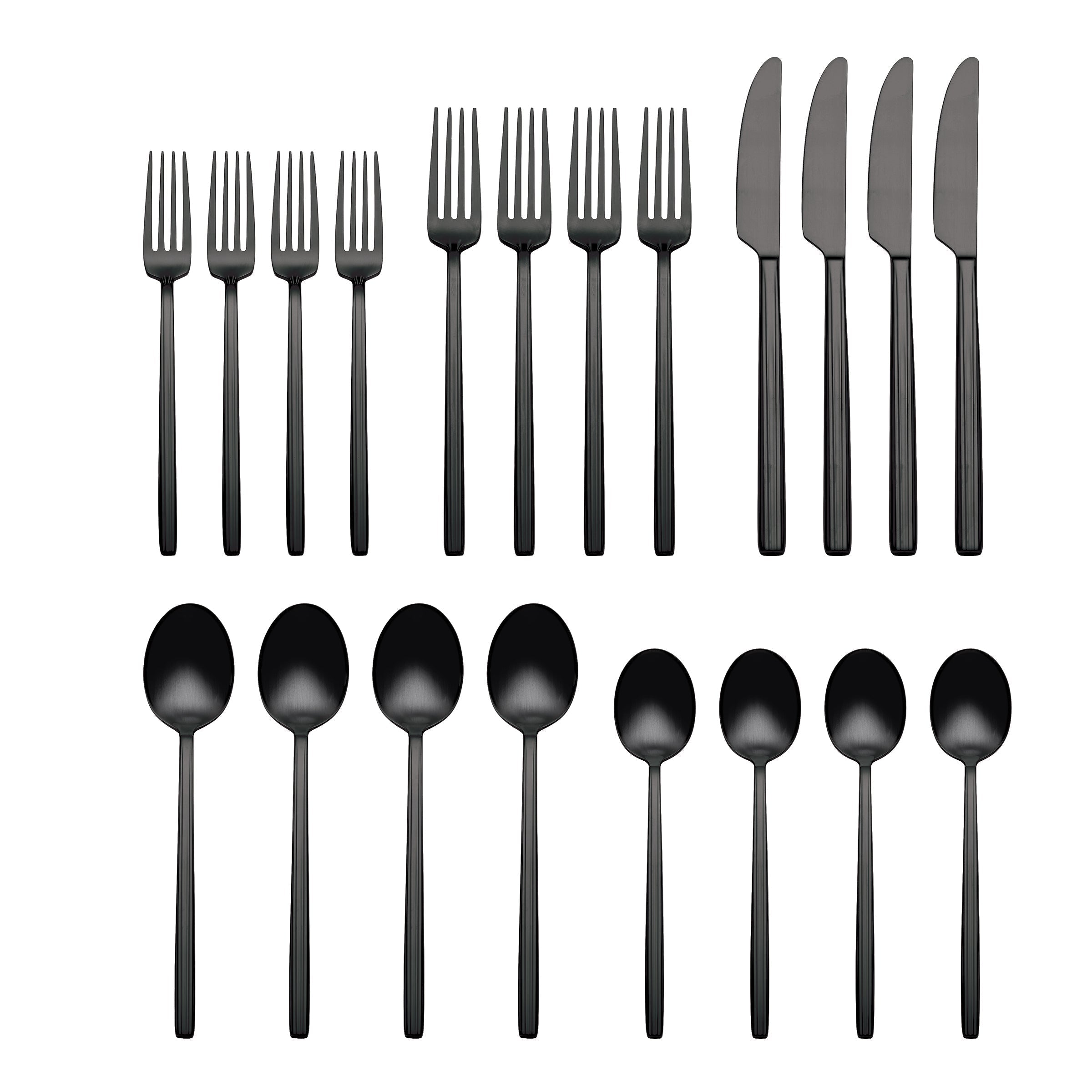 Lenox Heritage Lenox Heritage Dean Black Satin 20-Piece Flatware Set - Image 2