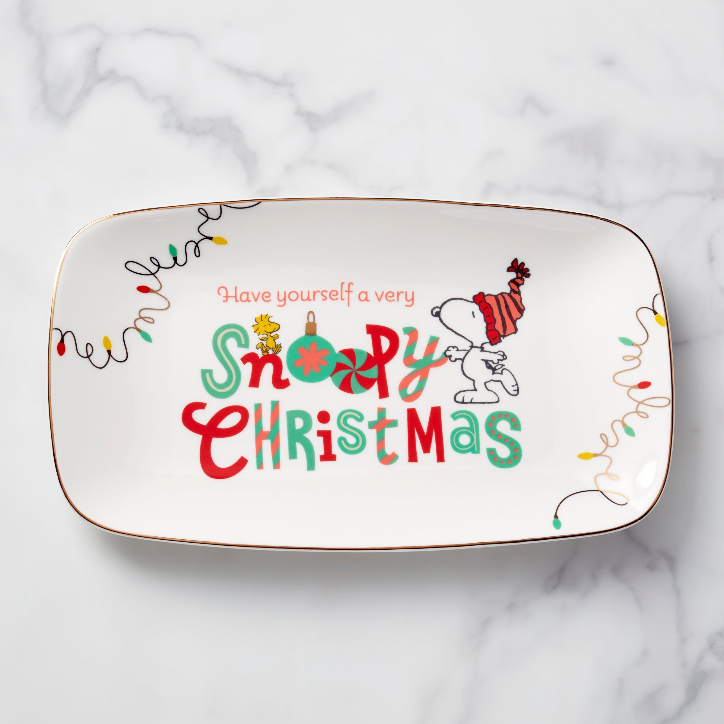 Lenox Heritage Lenox Heritage Snoopy Christmas Hors d'Oeuvre Tray