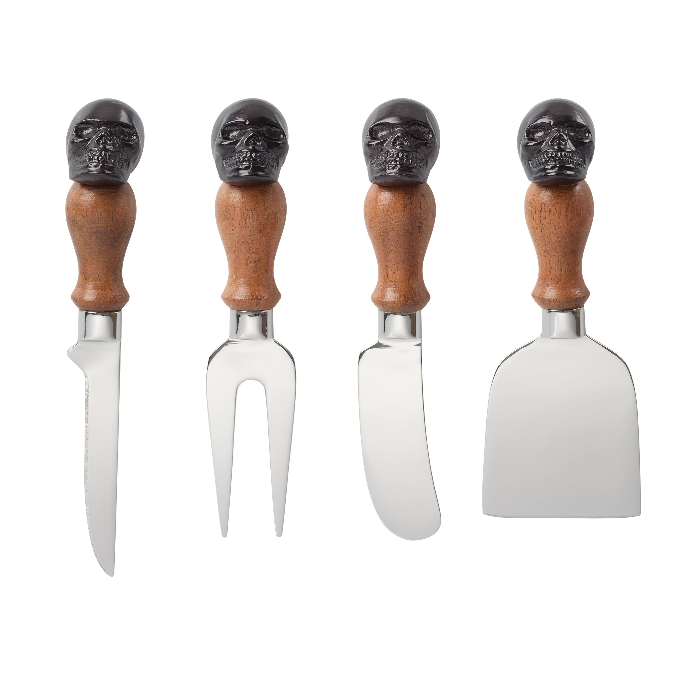 Lenox Heritage Lenox Heritage Vintro Halloween Skull Mirror 4-Piece Cheese Set