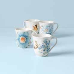 Lenox Heritage Lenox Heritage Butterfly Meadow Blue Mugs, Set of 4